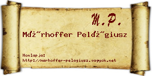 Márhoffer Pelágiusz névjegykártya
